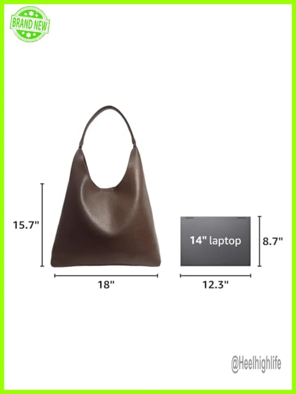 Soft Vegan Leather Slouchy Hobo Shoulder Tote Bag with Magnetic Closure